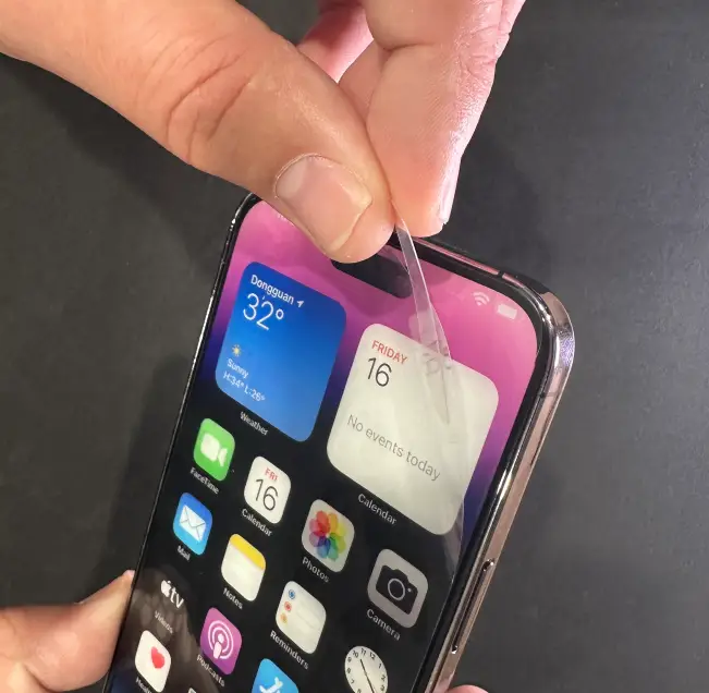 The transparent top protective layer