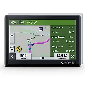 Transparent screen protector over a GPS navigation display