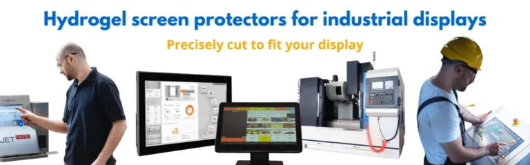Hydrogel screen protectors for industrial displays